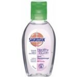Sagrotan Antibacterial Hand Gel Antibacterial hand gel. Sagrotan Antibacterial Hand Gel destroys 99.9% of bacteria and viruses without using water with a biocidal effect in 60 seconds. Ideal for use on the go, after using a public toilet, or before eating.