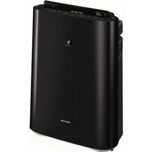 The elegant black Sharp KC-D40EU-B Air Purifier reliably traps harmful dust particles, allergens, bacteria, viruses and even mites, so it is mainly used by people with allergies.