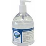 The biocidal antibacterial hand sanitizer is ready for immediate use thanks to the dosing pump.
