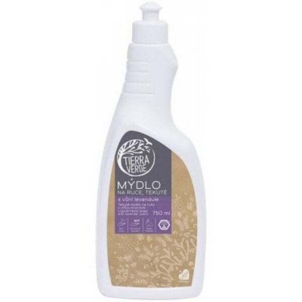 Delicate liquid soap with a yellow and blue lavender scent inspired by nature. Made from soap nut extract and other non-toxic ingredients suitable for normal and sensitive skin.