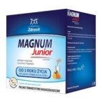 Zdrovit Magnum Junior - пищевая добавка, предназначенная для детей от 3 лет. Магний и витамин B6 поддерживают нормальное функционирование нервной системы и способствуют снижению усталости и утомляемости.
