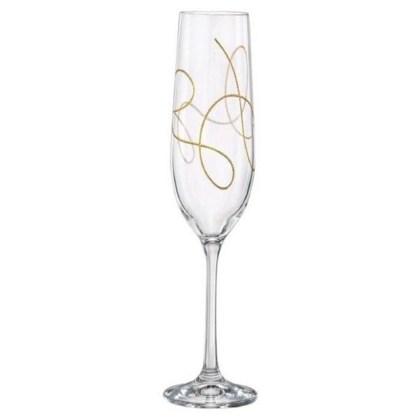 String glasses will delight all lovers of sparkling wine and champagne, who prefer decorated glass.
