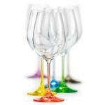 If you enjoy red often with friends, then know that there is no danger of confusion with Rainbow glasses on the table.