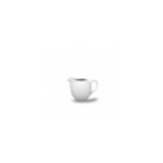 The white milk jug is suitable for serving coffee or tea.