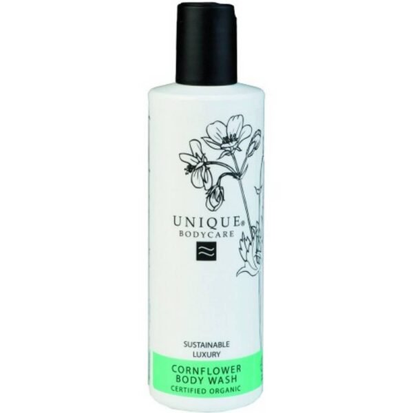 This luxurious cornflower shower gel with milk proteins is suitable for all skin types.