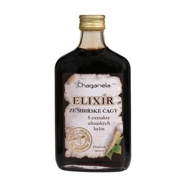 The chaga elixir is a balanced combination of Siberian chaga and 14 selected Altai herbs