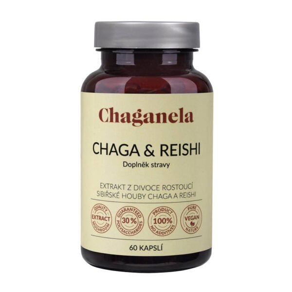 Combination of Chaga extract containing 44% polysaccharides and Reshi extract with 30% polysaccharides to support immunity