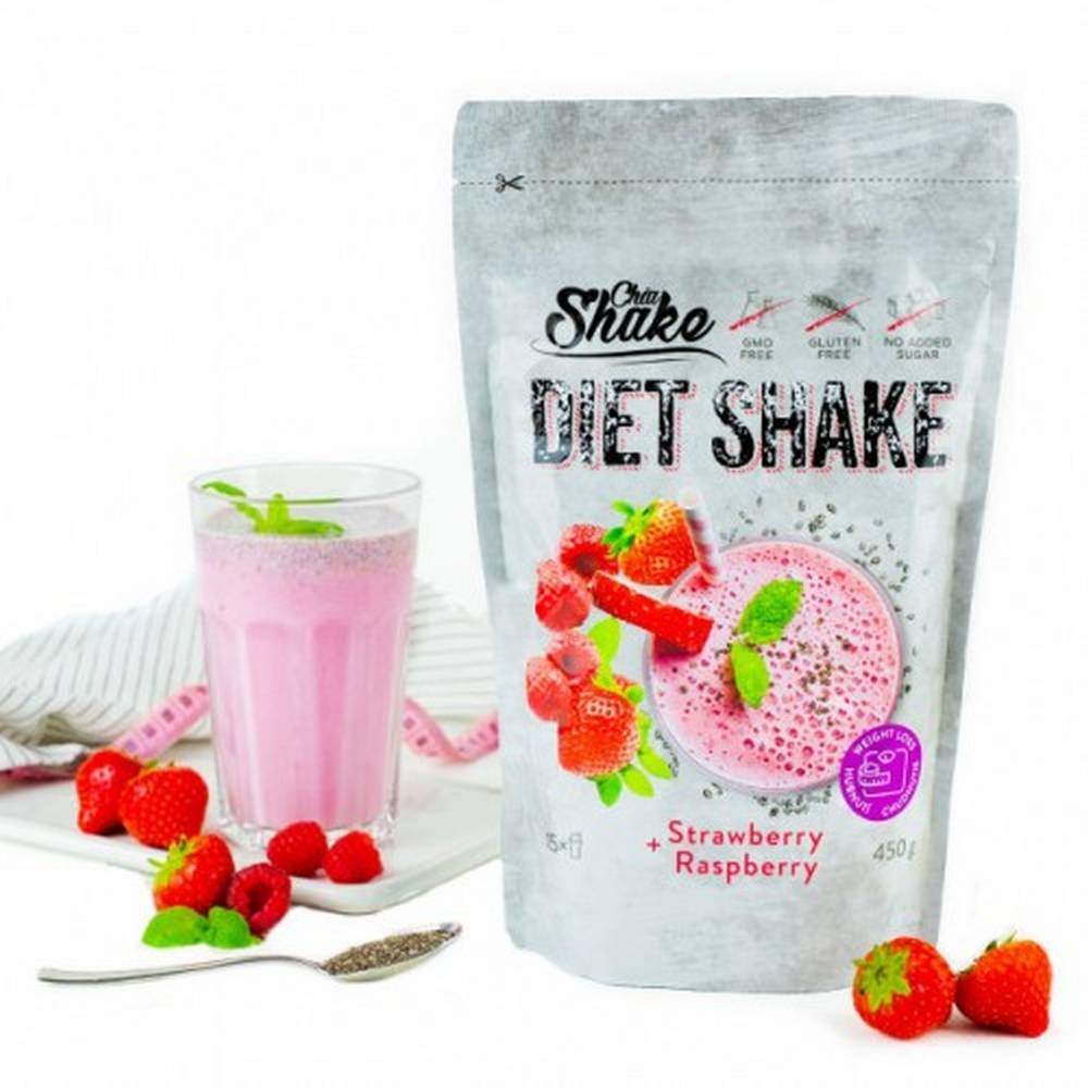 chia shake diet cocktail strawberry raspberry 300 Sports nutrition