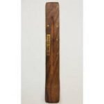 Wooden stand for ski incense sticks with an inscription and a hole for placing incense sticks.