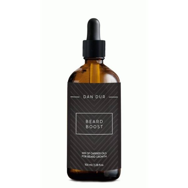 Beard growth 100 ml, Dan DurAlmond oil supports the growth of new beards and contains vitamins A, E, F and minerals.• Castor oil supports the growth of new beards,Beard Oil BlendContains: almond, castor, jojoba, macadamia and argan oil.INGREDIENTS (INCI): ARGANIA SPINOSA OIL, PRUNUS AMYGDALUS DULCIS ALMOND SEED OIL, RICINUS COMMUNIS SEED OIL, SIMMONDSIA CHINESE JOBE OIL, TEAER SEED OILApplication: daily apply a few drops of the oil mixture directly to the beard and massage gently.Storage: protect from sunlight, at room temperature.Content: 100 ml