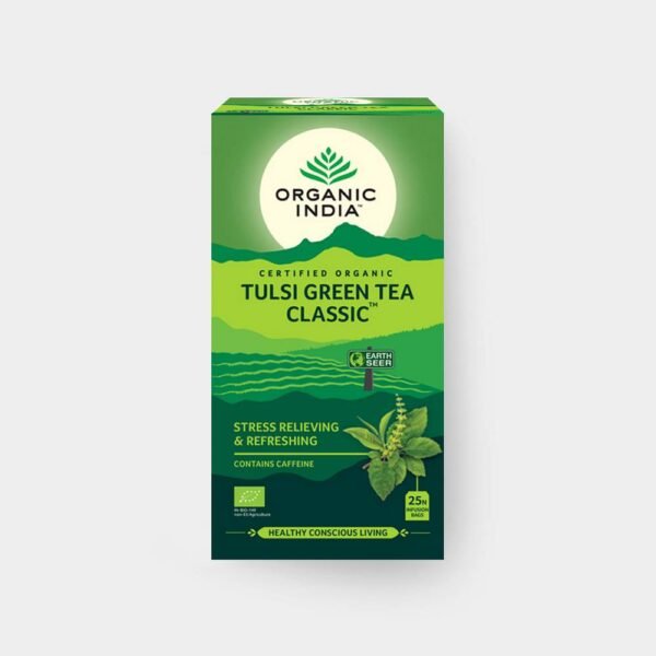 A harmonious blend of Holy Tulsi Basil and Green Tea.