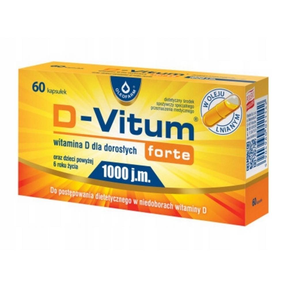 d vitum forte 1000jm vitamin d 60 Food supplement for strengthening joints, muscles and bones.