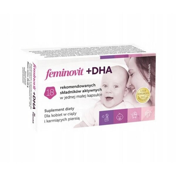 Food supplement containing vitamins and minerals for women during pregnancy and lactation.