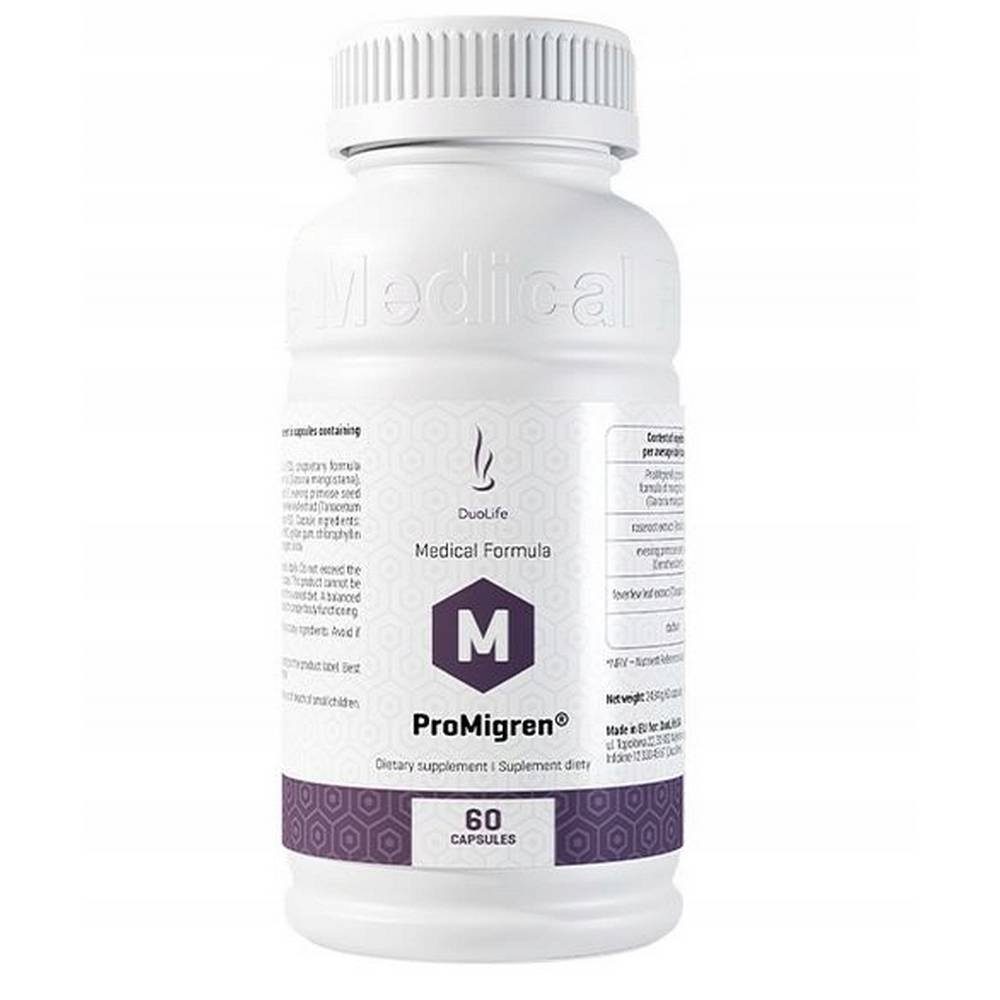 duolife medical formula promigren capsules 60 Supplement with analgesic properties