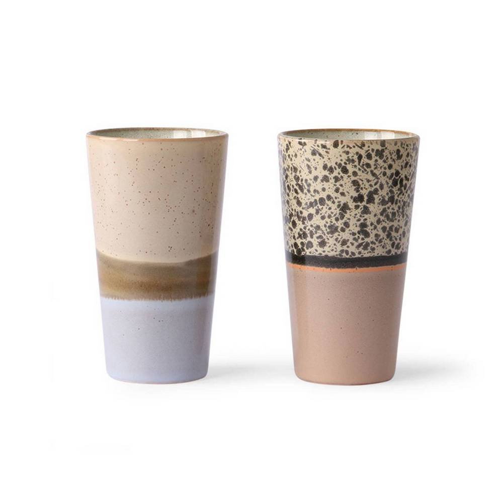 set of 2 ceramic mugs for latte 70 Lovely cup made of ceramic