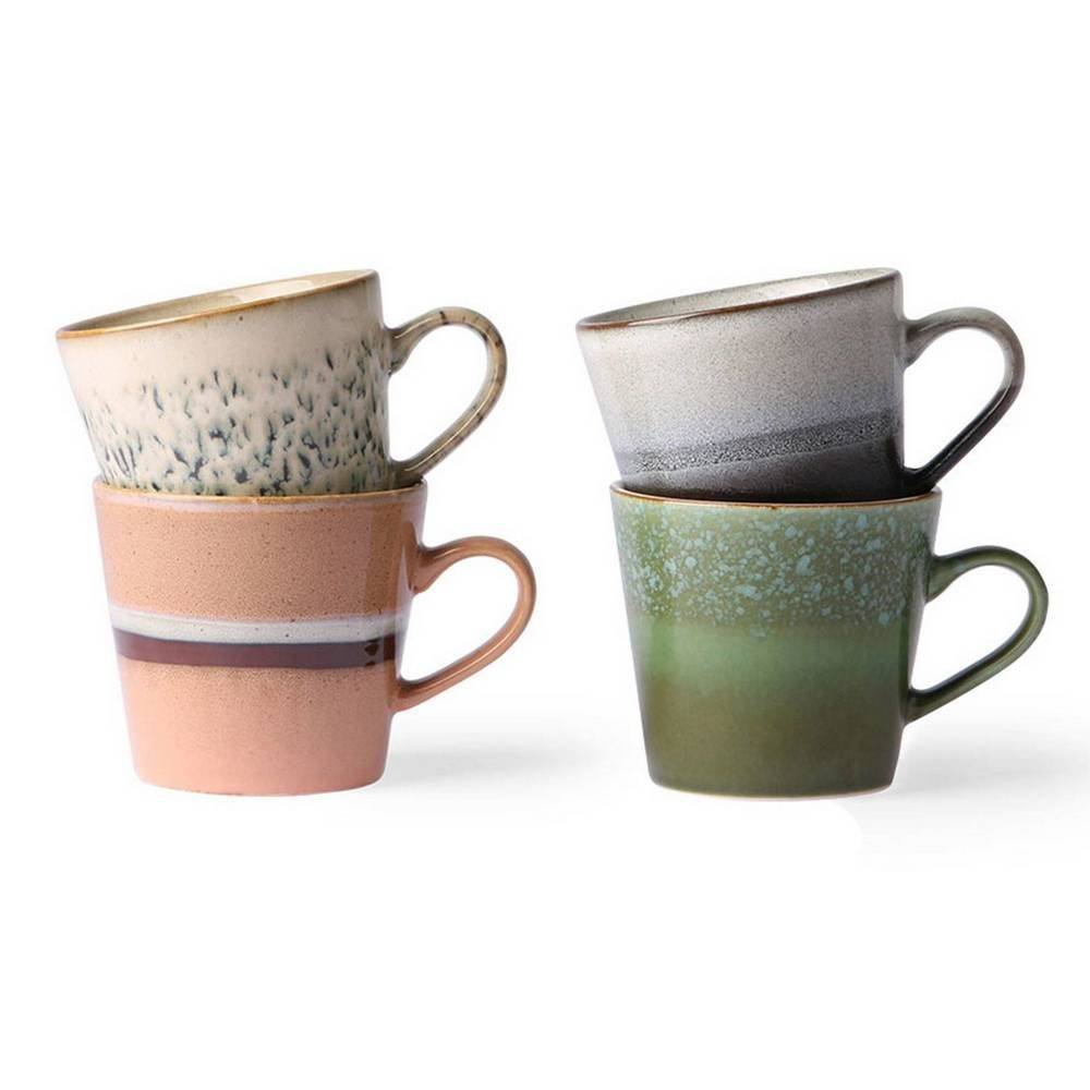 set of 4 ceramic mugs for cappuccino 70 Прекрасная чашка сделанная из керамики