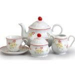 Such a set will decorate any tea party or festive table.
