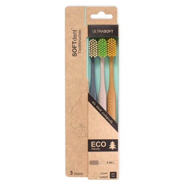 The tooth brush perfectly removes plaque, bacteria and dirt.
