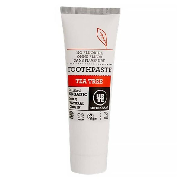 Antibacterial toothpaste with tea tree has an excellent anti-inflammatory effect thanks to the content of antiseptic plant extracts.