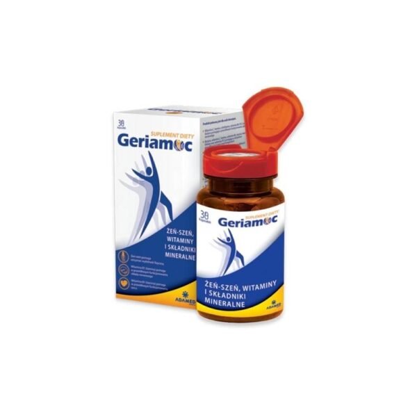 GERIAMOC is a dietary supplement intended for adults to supplement the daily diet with vitamins and minerals.