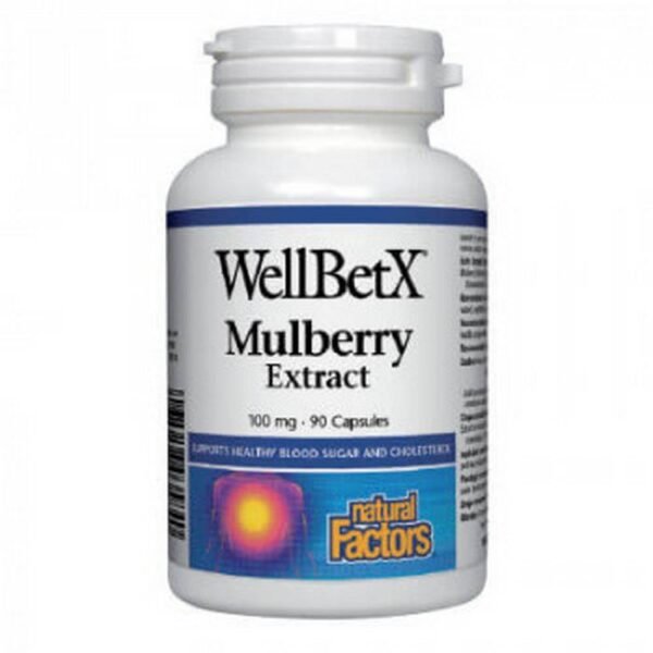 Supports normal blood sugar levels - NATURAL FACTOR WHITE BLUEBERRY For diabetes and high cholesterol veg. caps. 100mg,