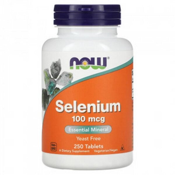 Supports the immune system – NOW FOODS SELENIUM tablet. 100mcg,