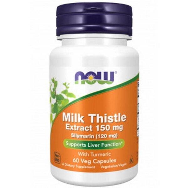 Поддержка функции печени – NOW FOODS SILIMARIN Milk Thistle caps. 150mg,