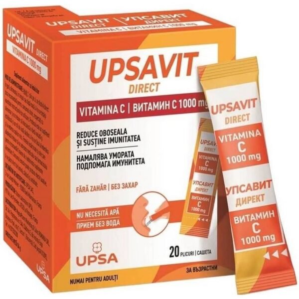 Weak Immune System-UPSA,Upsavit Direct Vitamin C 1000 mg x 20 Sticks, Fatigue and Low Energy Levels-UPSA,Upsavit Direct Vitamin C 1000 mg x 20 Sticks, Stress-Related Nutrient Depletion-UPSA,Upsavit Direct Vitamin C 1000 mg x 20 Sticks, Difficulty in Consuming Traditional Supplements-UPSA,Upsavit Direct Vitamin C 1000 mg x 20 Sticks