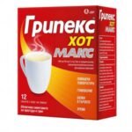 Reducing high fever-USP Zdrowie GRIPEX HOT MAX powders for colds and flu with lemon flavor sachets ,