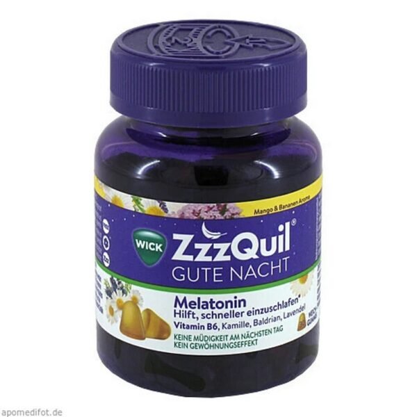 ZzzQuil Goodnight contains 1 mg of melatonin. T