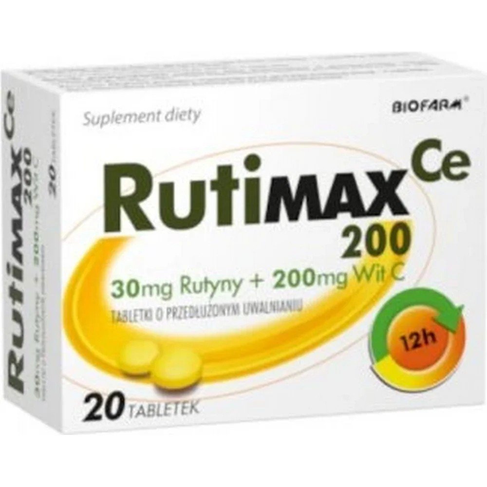 biofarm rutimax ce 200 20rutimax ce 200 20 Помогает в правильном производстве коллагена для обеспечения правильного функционирования кровеносных сосудов.