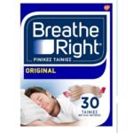 Improves breathing and reduces snoring – Breathe Right Nasal Strips.