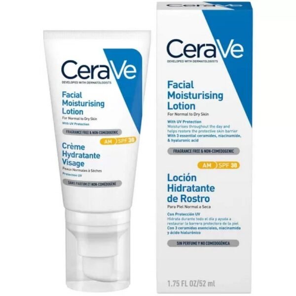 Moisturizes and protects the skin from the sun - Cerave Facial Moisturizer SPF 30 Lotion,