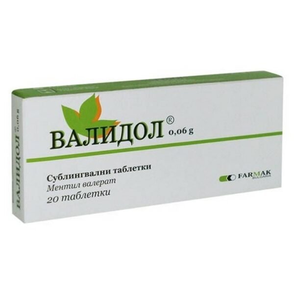Stress - FARMAK VALIDOL 60mg,20,  Anxiety - FARMAK VALIDOL 60mg,20 ,  Nervous tension - FARMAK VALIDOL 60mg,20 ,  Functional chest pain - FARMAK VALIDOL 60mg,20