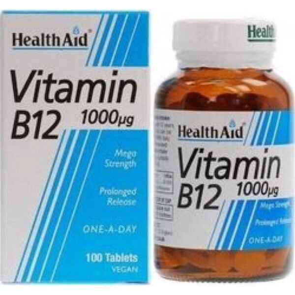 Support of the nervous system - Health Aid B12 1000mcg,