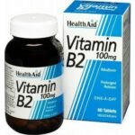 Support of normal metabolism - Health Aid Vitamin B2 100mg,