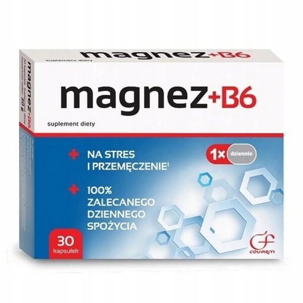 This is a dietary supplement that supplements the daily diet with magnesium and vitamin B6.