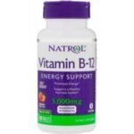 Support of the nervous system - Natrol Vitamin B-12 5000mcg,
