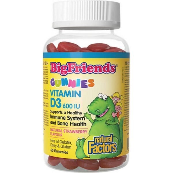Normalizing vitamin D levels - Natural Factors Bigfriends Vitamin D3 600IU,