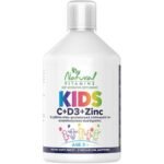 Support of the immune system - Natural Vitamins Kids C + D3 + Zinc Orange,