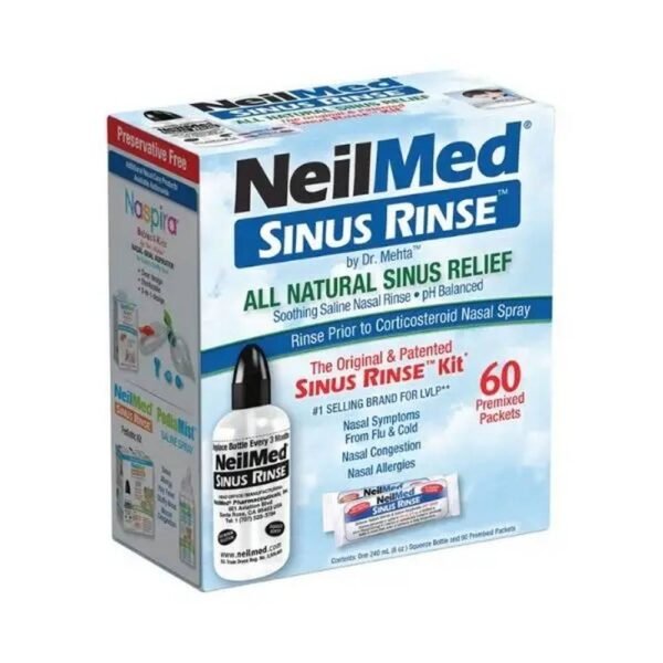 Effectively cleanses the nasal passages from pollutants — NeilMed Sinus Rinse Kit Nasal Wash Device + sachets,