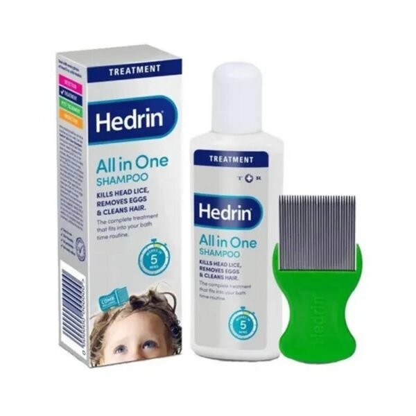 Уничтожает вшей и гнид - Omega Hedrin All-in-One Shampoo,