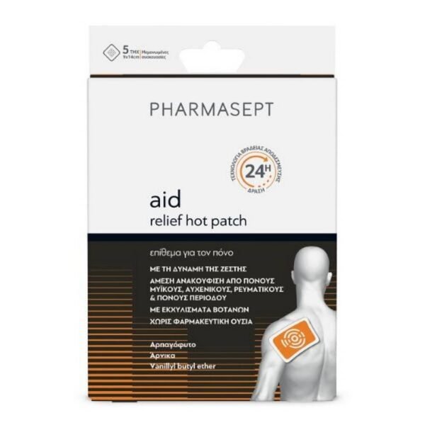 Pain relief for muscle and joint pain – Pharmasept Aid Relief Hot Patch,