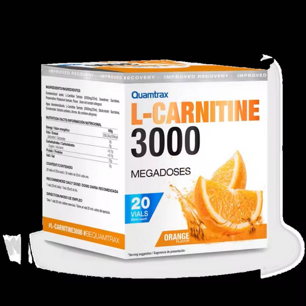 l carnitina quamtrax Quamtrax L-Carnitine 3000 Orange ,20-L-Carnitina 3000 Naranja, 20, Quamtrax
