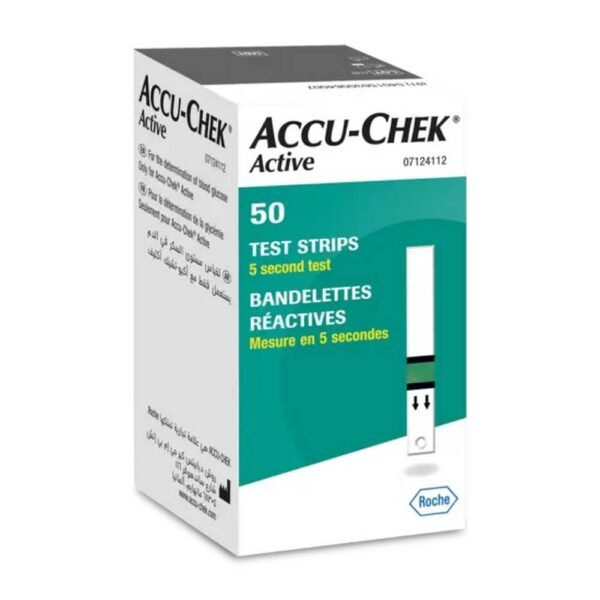 Used for measuring blood sugar levels with the Accu-Chek Active glucometer - Roche Nicholas Accu-Chek Active Test Strips,