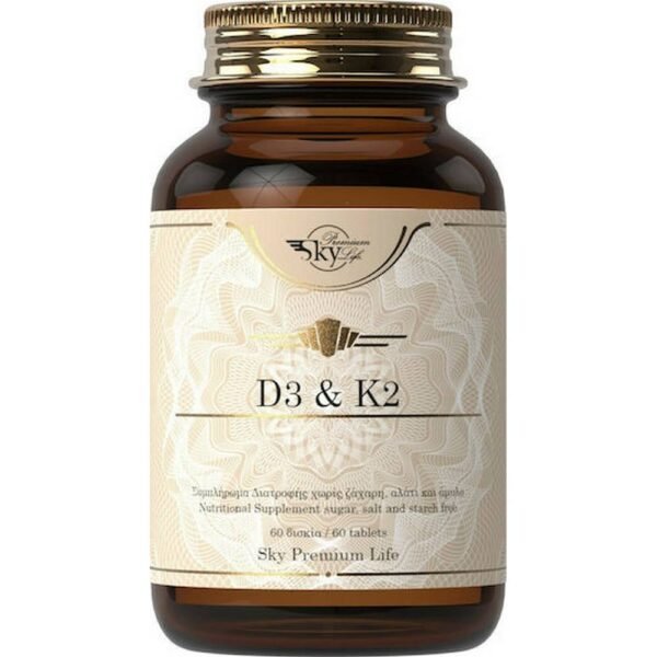 Supports bone and dental health - Sky Premium Life Vitamin D3 & K2,