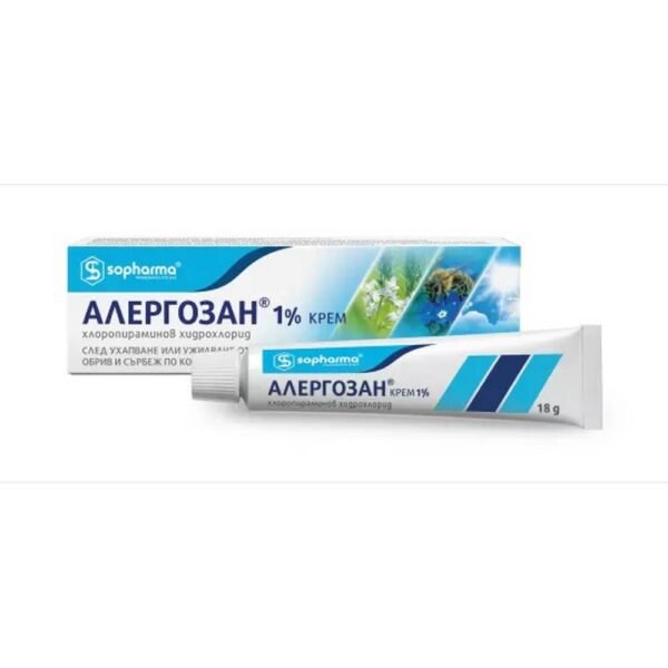 Provides relief from symptoms of allergic dermatitis — Sopharma Allergosan 1% Cream,