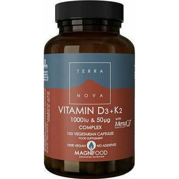 Supports bone and dental health - TerraNova Vitamin D3+ K2,