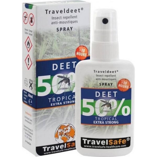 Protection from bites - Travelsafe Travel Deet 50% Spray,