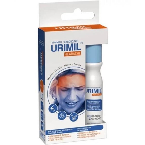 Tension Headaches-Naturpharma, Urimil Headache Roll-On, 15ml, Migraine Discomfort-Naturpharma, Urimil Headache Roll-On, 15ml, Neck and Shoulder Tension-Naturpharma, Urimil Headache Roll-On, 15ml, Fatigue and Mental Exhaustion-Naturpharma, Urimil Headache Roll-On, 15ml